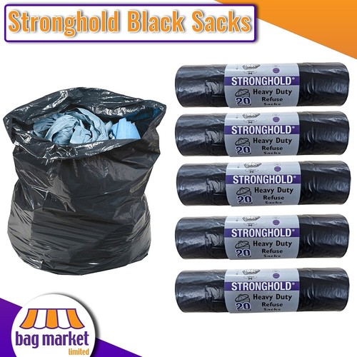 Heavy duty black bin bags - duty,