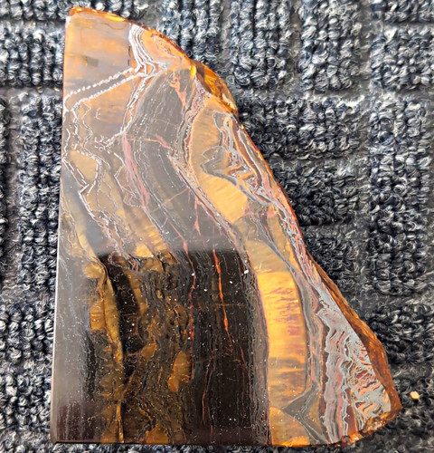 Polished banded agate mineral - banded,
