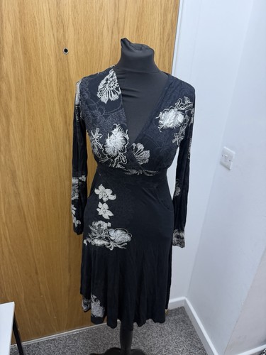 Desigual black white floral - black,