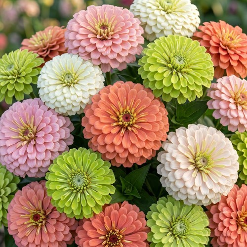 Zinnia gigantica blush lime - zinnia,