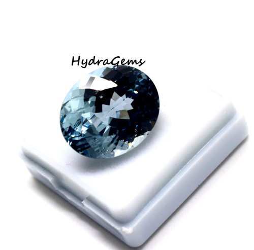 Blue aquamarine oval cut - blue,