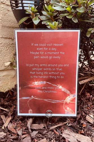 Christmas grave card for - christmas, mum
