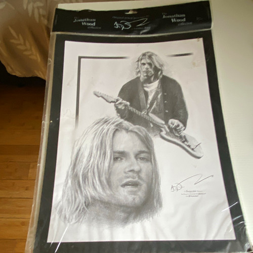 Kurt cobain rock black white - rock, &