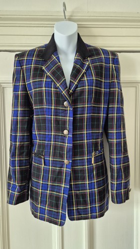 Vintage blue tartan - blue,