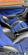 Audi S3 8l mk4 golf Recaro leather and blue Alcantara A3 Vw 3 door seats  cards