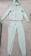 Superdry Premium Tracksuit Set Hoody & Joggers Size 10-12 Marl Mint Green