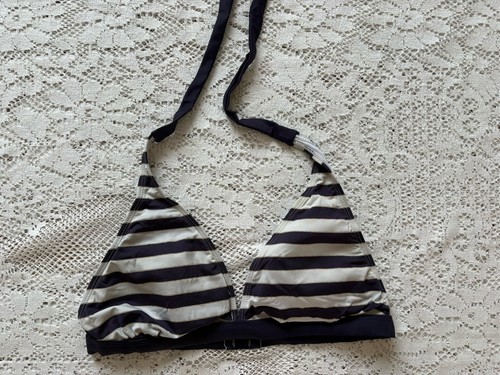 Tesco navy white striped - &,