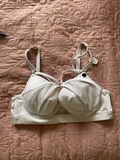 ANN SUMMERS UNDERWIRED WHITE  BIKINI TOP  SIZE 34C CALIFORNIA DREAMIN'
