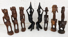 Collection Of Vintage Wooden African Carved Figures