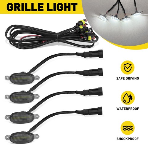 Set white front grille - set,