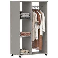 Open wardrobe grey 128x80x40cm