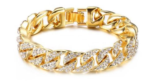 Mens gold bracelet cuban - cuban, link