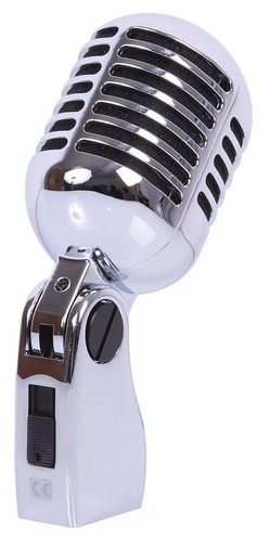 50s style chrome microphone - chrome,