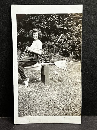 Vintage snapshot photo woman - vintage,