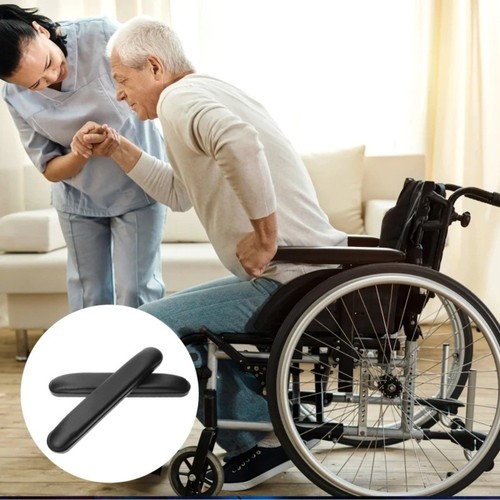 Wheelchair armrest pad - pad, leather