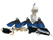 Cressi Snorkelling and Diving Gear Bundle Fins Mask Snorkel Set Adult Pre Owned 