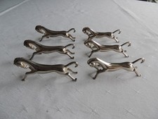 Set of 6 Silver Plated Horse