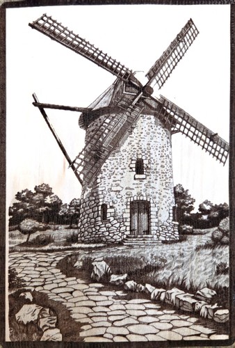 Vintage rustic windmill - vintage,