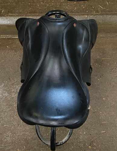 Black leather falcon - leather, saddle