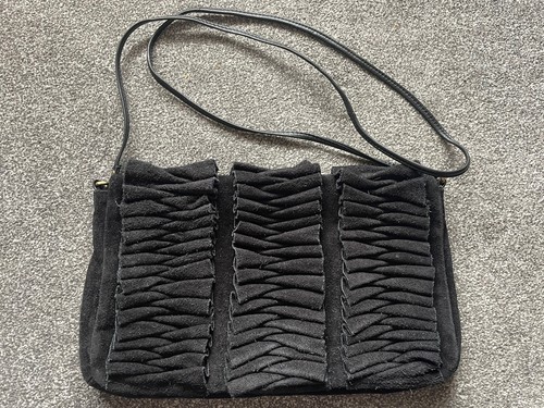 Topshop black suede leather - suede,