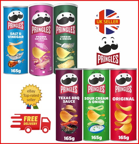 Pringles crisps 165g - 6, x