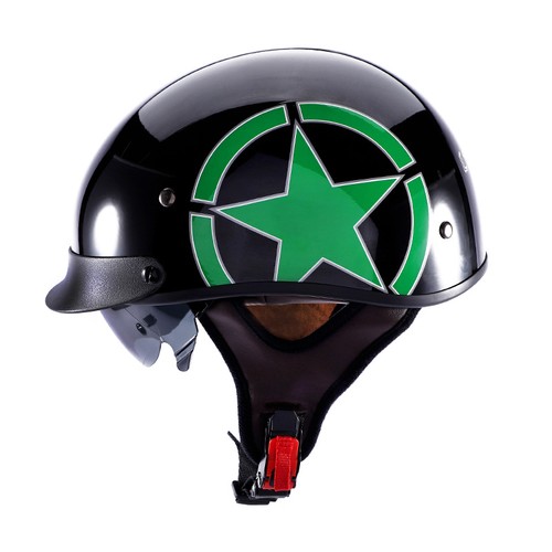 Dot motorcycle half open - motorcycle, face