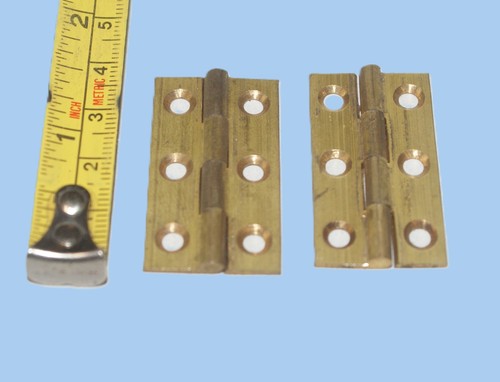 Solid brass butt hinges - brass,
