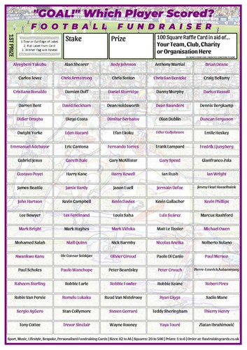 Sport fundraising cards 100 - sport,