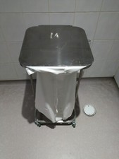 Hotel Laundry Trolley Nursing Home care Warehouse with 2x bags Stainless Steel