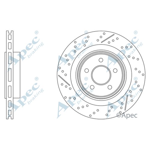 Brake discs vented drilled - brake,