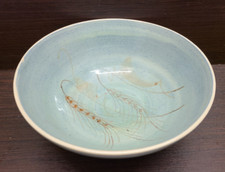 Seviers ceramic pottery blue fruit salad bowl 22cm