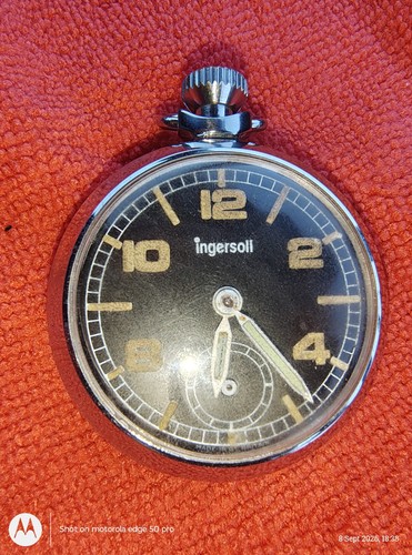 Vintage metal ingersoll pocket - vintage,