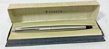 Vintage Parker Fountain Pen Black End Cap Plastic Barrel Inner in Original Box