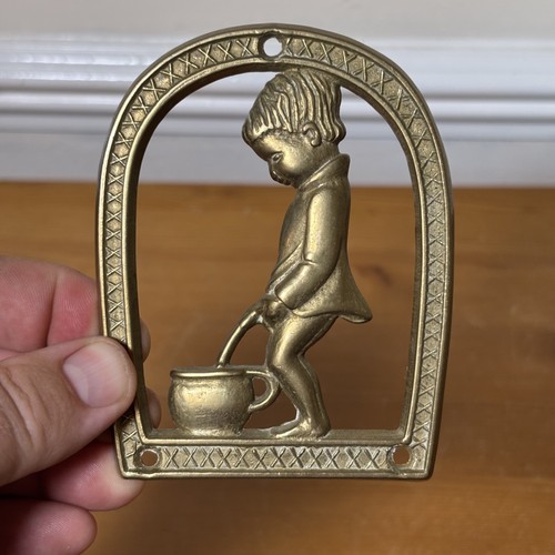 Vintage solid brass boys - brass,