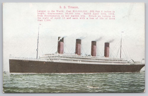 Titanic postcard - titanic,
