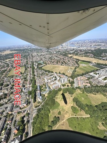 Photo blimp shadow - shadow, over