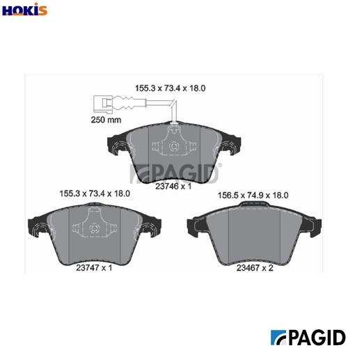 Brake pad set - set, disc
