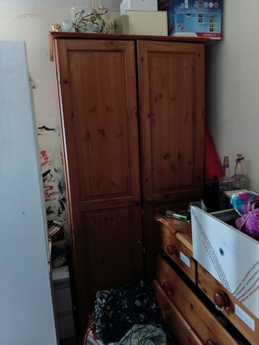 Large tall wooden wardrobe - large,