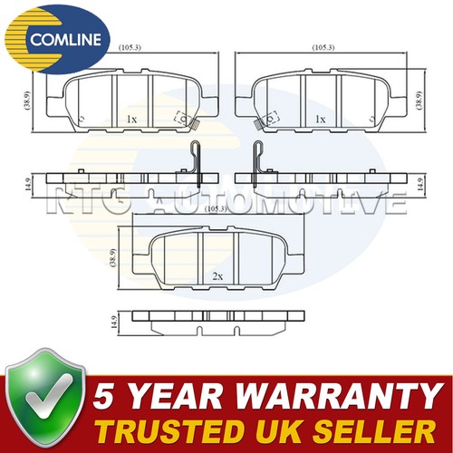 Comline rear brake pads - brake, set