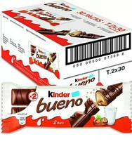 Kinder Bueno Pack Of 15 / 30 Full box  Fresh Stock Free Postage.DATE :04/2026