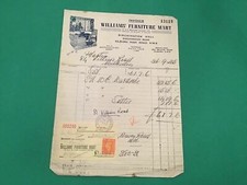 Williams Furniture Mart 1945 Wardrobe Settee receipt R35517