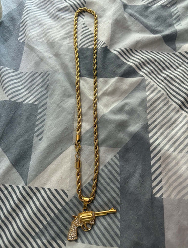 Gold plated rope chain - gold,