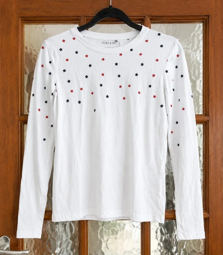 Quba white star print - co,