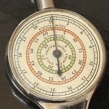 Vintage German Opisometer Map Measure Scale double sided in box with instruction