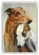 GREYHOUND DOG FRIDGE MAGNET
