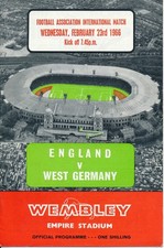 ENGLAND v West Germany (Friendly @ Wembley) 1966