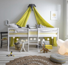 Child's midsleeper bed, white