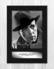 Humphrey Bogart A4 signed mounted photograph picture poster. Choice of frame.