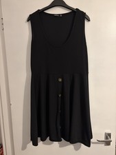 Black Pinafore Style Dress
