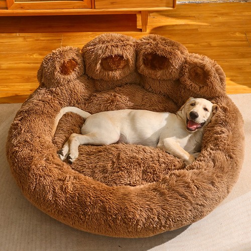 Fluffy dog bed - dog, winter